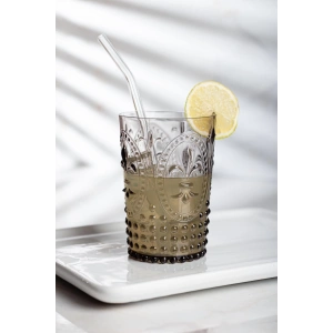 Akrilik Füme Tekli Kısa Bardak & Su Meşrubat Kahve Yanı Bardağı 400 ml ( Cam Değildir )