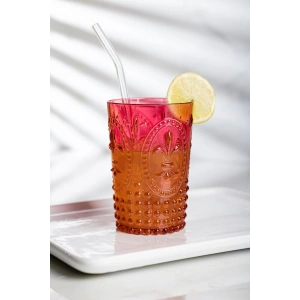 Akrilik Kırmızı Tekli Kısa Bardak & Su Meşrubat Kahve Yanı Bardağı 400 ml ( Cam Değildir )