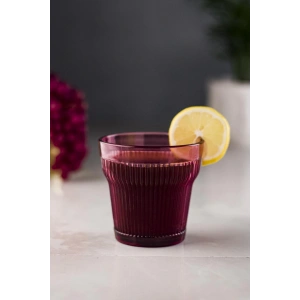 Akrilik Mürdüm Tekli Kısa Bardak & Su Meşrubat Kahve Yanı Bardağı 300 ml ( Cam Değildir )