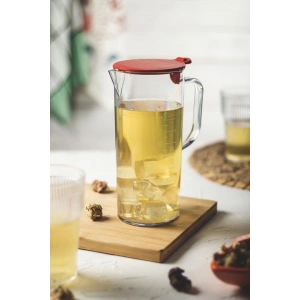 Akrilik Ölçekli 1 Lt Sürahi & Ölçü Kabı (Buzdolabı Kapak Rafına Sığar)