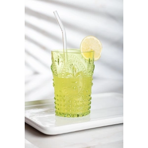 Akrilik Yeşil Tekli Kısa Bardak & Su Meşrubat Kahve Yanı Bardağı 400 ml ( Cam Değildir )