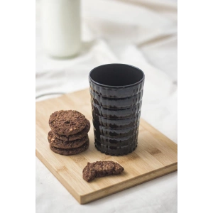 Allegra Siyah Akrilik Bardak 6lı Set | 400 ml | Su, Meşrubat, Sunum ve Kahve Yanı İçin | Cam Değildir | Kırılmaya Dayanıklı