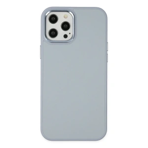 Apple iPhone 12 Pro Max Kılıf Asya Deri Silikon - Sierra Blue