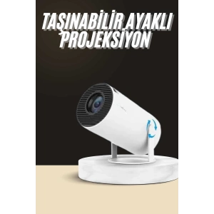 Ayaklı Projeksiyon Taşınabilir Mini Projektör Sinema Projektörü Android