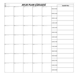 Aylık Planlayıcı Manyetik Duvar Stickerı Takvim Plan Çizelgesi (5468)