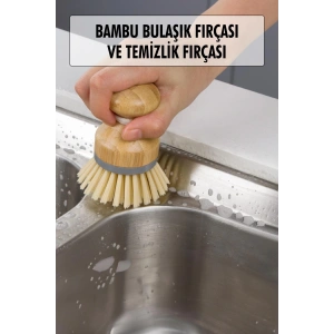 Bambu Bulaşık Temizlik Fırçası & Mutfak Banyo Temizlik Fırçası