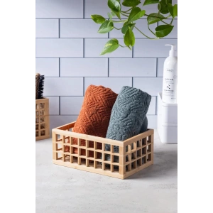 Bambu Organizer Büyük Dolap İçi Düzenleyici Sepet 18x26 cm