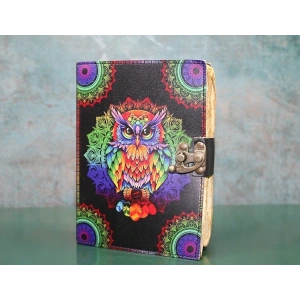 Baykuşlu Deri Defter Model 2