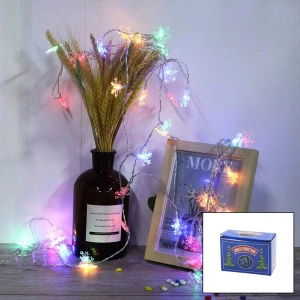 BEYAZ 5MT FİŞLİ KAR TANE DEKOR LAMBA (5468)