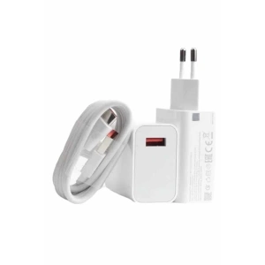 Beyaz Ultra Plus Hızlı Şarj Seti Şarj Adaptörü ve Kablosu 67W