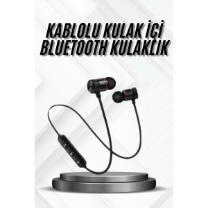 Bluetooth Bağlantılı Kablolu Mıknatıslı Sport Kulaklık
