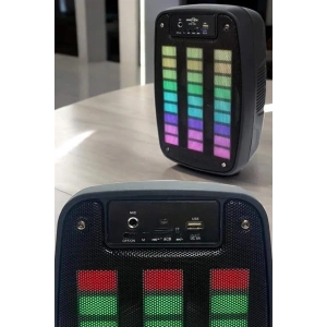 Bluetooth Hoparlör RGB Işıklı USB SD Kart Girişli Taşınabilir