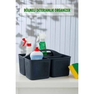 Bölmeli Deterjanlık Organizer Füme