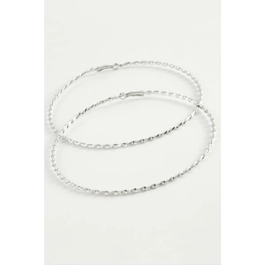 Burgulu Metal Halka Küpe 8-9-10 cm