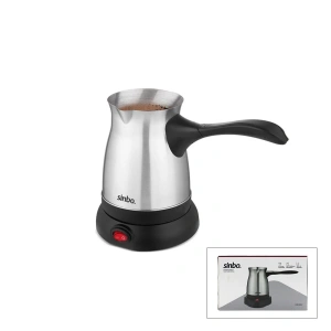 ÇELİK ELEKTRİKLİ CEZVE TÜRK KAHVE MAKİNESİ - 6FİNCAN=500ML 360° KABLOSUZ KULLANIM KATLANIR KULP SCM-9038 (5468)