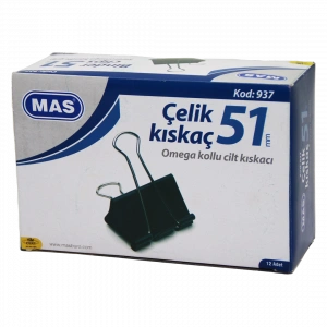 ÇELİK KISKAÇ 51MM 12 PARÇA  OMEGA KOLLU CİLT KISKAÇI (5468)