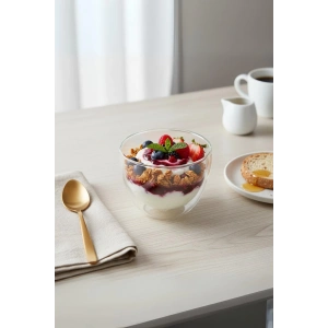 Çift Cidarlı Cam Kase 250 ml 10 cm