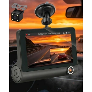 Çift Lens Araç Güvenlik Kamerası G Sensörlü Full HD