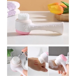 Çift Taraflı 3D Yumuşak Yüz Bakım Fırçası (5468)