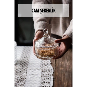 Çizgili Cam Şekerlik
