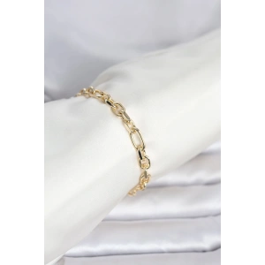 CM 14K Gold Renk Kalın Zincir Model Kadın Bileklik