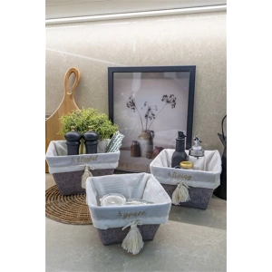 Çok Amaçlı Saklama Organizer Kutu Kare Keçe Sepet (3 Boy)