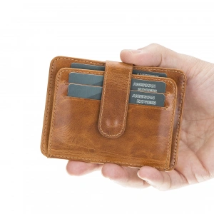 Çok Bölmeli Slim Deri Kartlık BLW019 V18 Taba