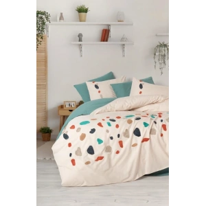 Cotton Box Puff Nakışlı Ranforce Çift Kişilik Nevresim Takımı Gaja Mint