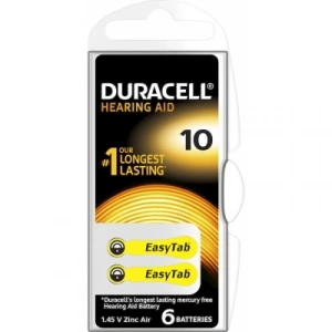 DURACELL 10 İŞİTME CİHAZI KULAK PİLİ 6 PİL 1 KUTU (5468)