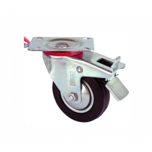 Eco Lounge Servis Tekeri - Tablalı Frenli Siyah Döner - Çap 125 mm