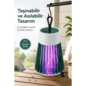 Elektrikli Sinek Öldürücü Mor Işıklı Taşınabilir Haşere Lambası Tek Tuşlu Cihaz