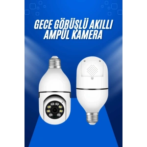 Ev Kamerası Wifi Kamerası Gece Görüşlü Akıllı Ampül Kamera