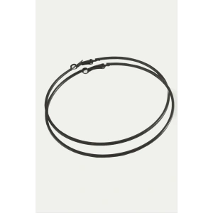 Ezme Çizgili Metal Halka Küpe 8-9-10 cm