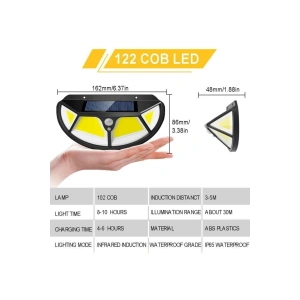 Fonksiyonel Sensörlü 102 Ledli Solar Bahçe Lambası