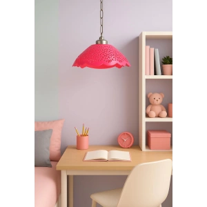 Fuşya Akrilik Avize Soft Pembe Modern Aydınlatma 35x35x12 cm