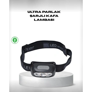 Gece Balıkçılığı İçin Ultra Parlak Şarjlı Kafa Lambası | 4 Işık Modu + USB Şarj