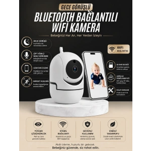 Gece Görüşlü Bebek Kamerası  Telefondan Canlı Takip Özellikli