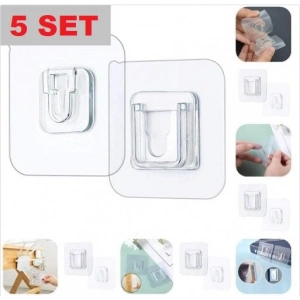 Geçmeli Klips Eşya Sabitleme Askısı 5 SET (5468)