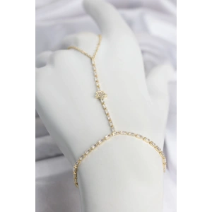 Gold Renk Pirinç Zirkon Taşlı Yıldız Model Şahmeran