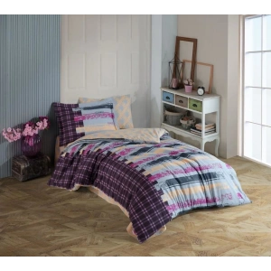 Hobby Tek Kişilik Poplin Nevresim Takımı Vivaldi Gri