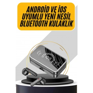 İos Android Uyumlu Bluetooth Kulaklık Kablosuz Kulaklık Yüksek Basslı