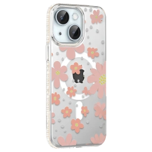 Joko Apple iPhone 14 Floral Magsafe Kapak - Pembe