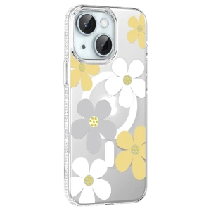 Joko Apple iPhone 14 Floral Magsafe Kapak - Sarı