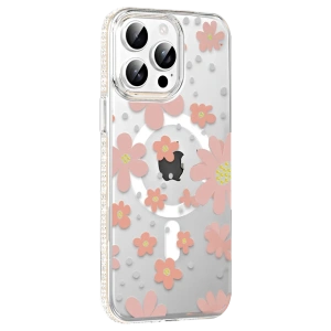 Joko Apple iPhone 14 Pro Max Floral Magsafe Kapak - Pembe