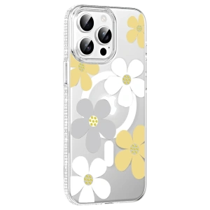 Joko Apple iPhone 15 Pro Max Floral Magsafe Kapak - Sarı