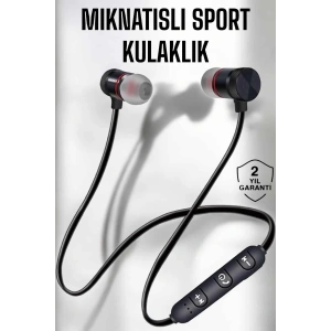 Kablolu Mıknatıslı Sport Kulaklık Bluetooth Bağlantılı