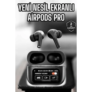 Kablosuz Bluetooth Kulaklık Ekranlı Uzun Şarj Süreli ANC Destekli