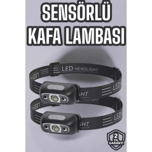 Kafa Lambası Kamp Lambası Led Işık Şarjlı Ayarlanabilir