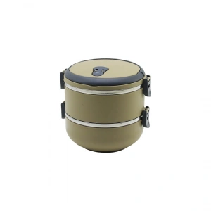 KAHVERENGİ 2Lİ SEFER TASI SAKLAMA KABI 1.2LT (5468)