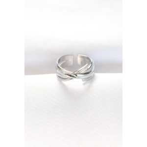 Kalın Silver Renk Ayarlanabilir Yüzük